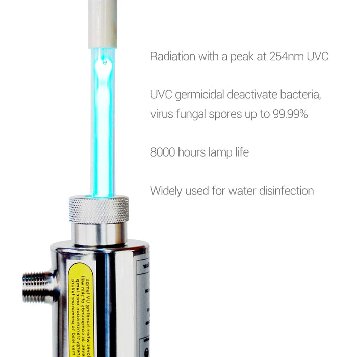 Enagua Mart Coronwater 12GPM UV Water Filter - UV Filtration with Flow Switch for Water Purifier