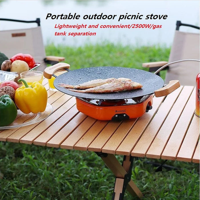 Enagua Mart Outdoor Portable Cassette Stove - 2500W Super High-Power Gas Burner for Picnic, Travel, and Cooking