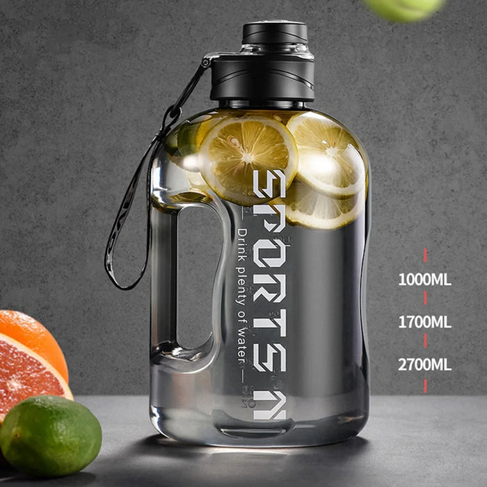 Enagua Mart Sports Water Bottle - 1.7L & 2.7L Large Capacity for Gym, Cycling, and Camping