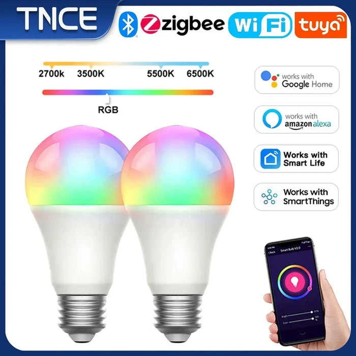 Enagua Mart TNCE Tuya E27 Bulb - WiFi/Zigbee/Bluetooth Dimmable LED Smart Bulb