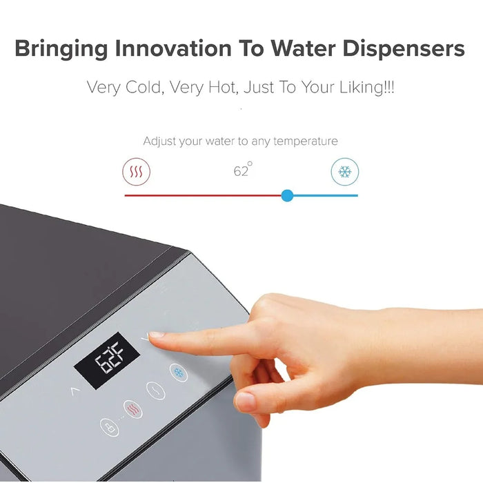 Enagua Mart Modern Bottom Load Water Cooler Dispenser - Tri-Temp Adjustable Self-Cleaning with Touch Dispense