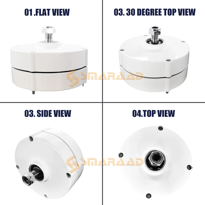 Enagua Mart 500W Wind Turbine Generator - 12V/24V 750 RPM Magnetic Dynamo for AC/DC Power and Hydro Applications