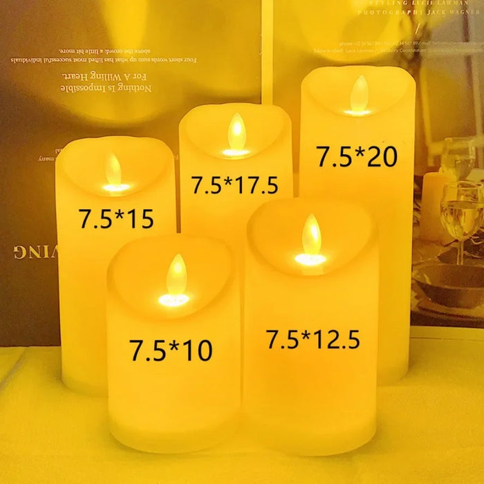 Enagua Mart Flameless Flickering LED Candles - Battery Powered for Wedding, Birthday Party Supplies