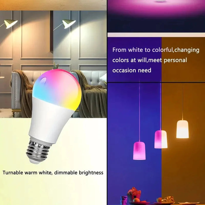 Enagua Mart 5W/10W/15W RGBW Color Changing LED Bulb - Multi-Color Dimmable Bulb with Remote Control (E27 Base)