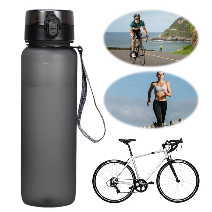 Enagua Mart 1000ml Water Bottle - Leak-Proof Drink Bottle with Strap for Outdoor and Gym