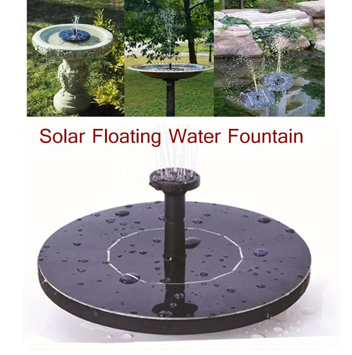 Enagua Mart 1PC Solar Floating Water Fountain - Bird Bath Pump for Garden and Patio