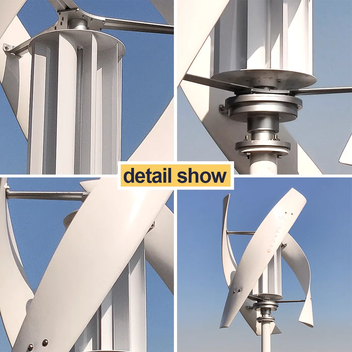 Enagua Mart 5KW Vertical Axis Maglev Wind Turbine - 5000W Windmill with Charge Controller for Household Use