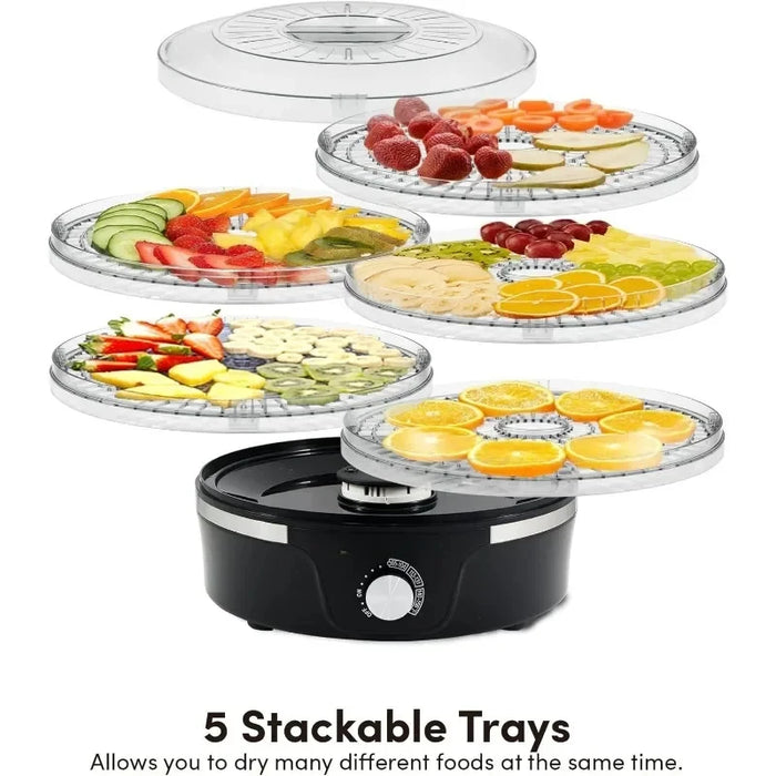 Enagua Mart Food Dehydrator with Adjustable Trays - Perfect for Jerky, Herbs, and Dried Snacks