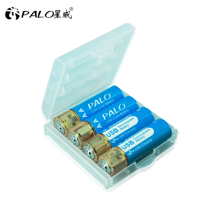 Enagua Mart PALO USB Rechargeable AA Li-Ion Battery - 1.5V 3000mWh, HR6 AA Lithium Battery with USB Charging Port