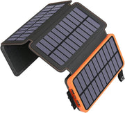 Enagua Mart Solar Charger Power Bank 10000mAh - Portable Solar Phone Charger, 4 Solar Panels, External Battery Pack for Phones, Outdoor Camping - Enagua Mart