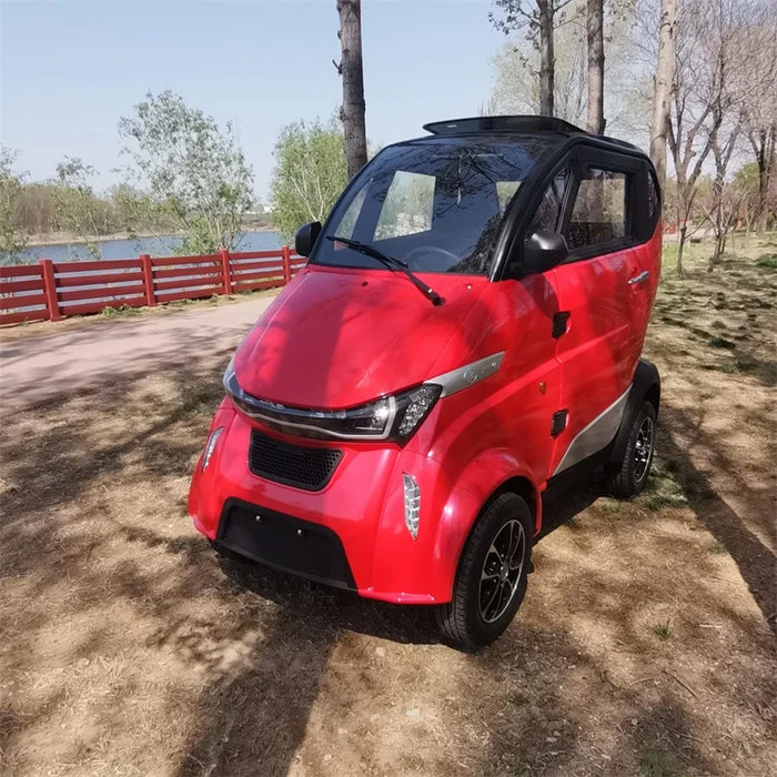 Enagua Mart 2-Seater Solar-Powered Mini Electric Car - New Energy Low-Speed Electric Car for Adults