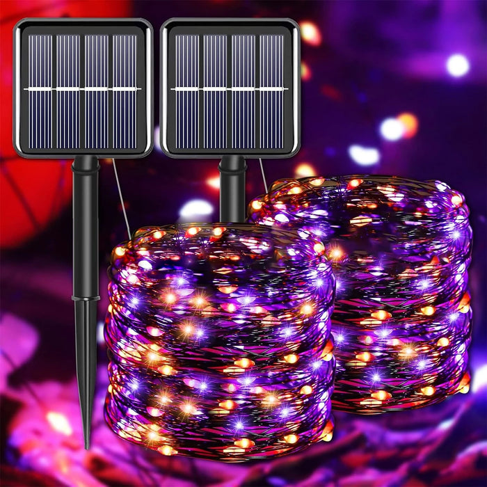 Enagua Mart LED Fairy String Light - Outdoor Festoon Garden Solar Light, Purple Halloween & Christmas Party Decor