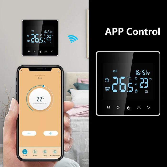 Enagua Mart Tuya Smart Life WiFi Thermostat - LCD Touch Temperature Controller for Electric Floor Heating, Water, and Gas Boilers