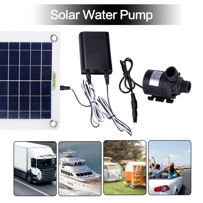 Enagua Mart 500W Solar Water Pump Set - 800L/h Ultra Quiet Submersible Pump for Fish Ponds and Garden Fountains