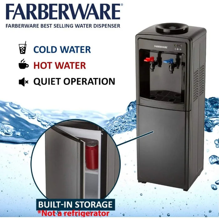 Enagua Mart Farberware FW29919 Freestanding Hot and Cool Water Cooler Dispenser - Black