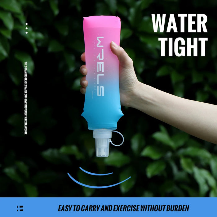 Enagua Mart TPU Outdoor Sport Bottle - Folding Soft Flask Portable Water Bottle for Running, Camping, and Hiking