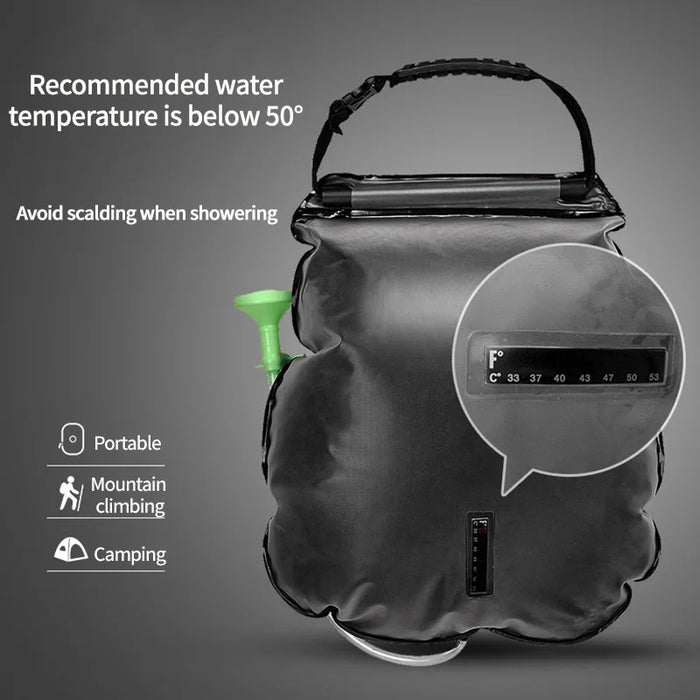 Enagua Mart 20L Camping Solar Water Bag – Portable Heating Shower Bag