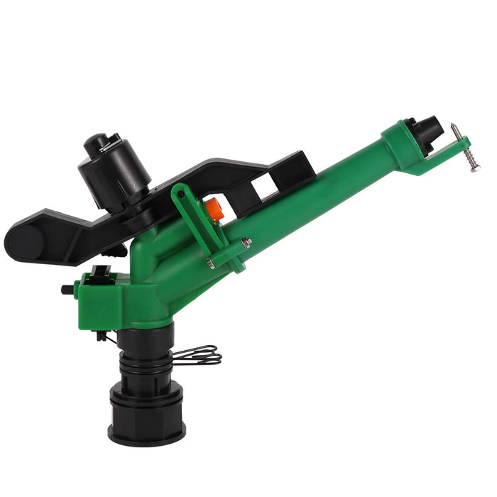 Enagua Mart 360° Adjustable Long Spray Distance Watering Gun - 1.5" Female Thread Rocker Impact Sprinkler for Lawn and Garden Irrigation