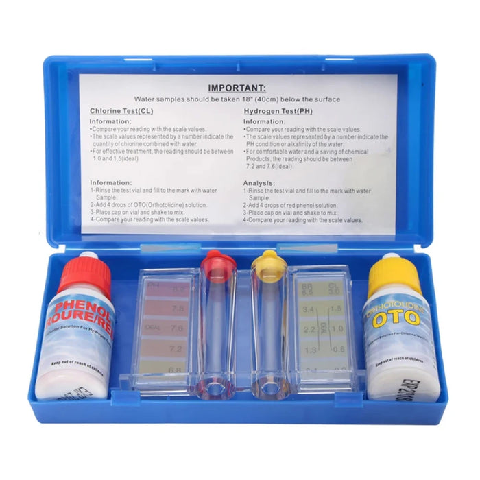 Enagua Mart pH & Chlorine Water Test Kit - Hydrotool Testing Kit for Pools, Hydroponics, and Aquariums