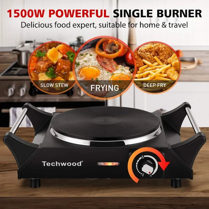 Enagua Mart Techwood Portable Electric Stove - Countertop Single Burner