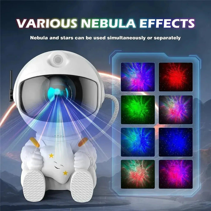 Enagua Mart Galaxy Star Projector Night Light - Astronaut Space Projector for Kids’ Room Decor