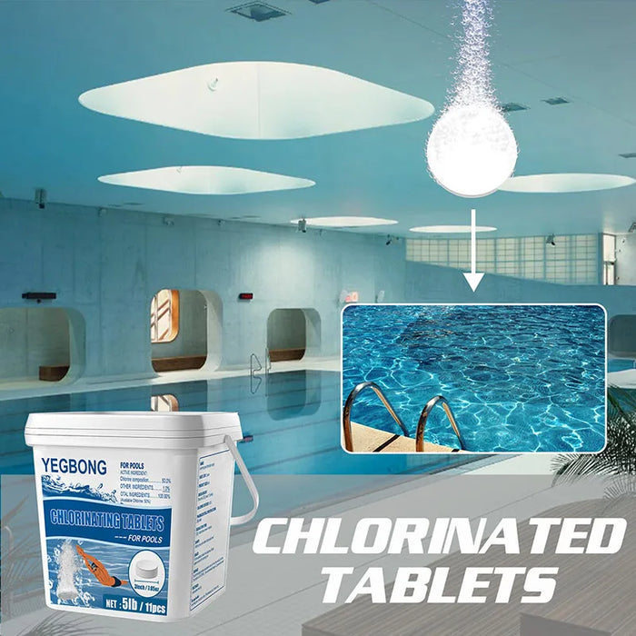 Enagua Mart 5 Pounds Instant Chlorination Tablets - Multifunctional Pool Water Cleaning Effervescent Tablets for Removing Odors