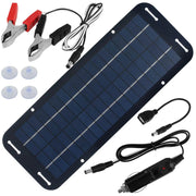 Enagua Mart 10W Solar Panel Kit - 12V Waterproof Solar Trickle Charger for Car, RV, and Boat - Enagua Mart