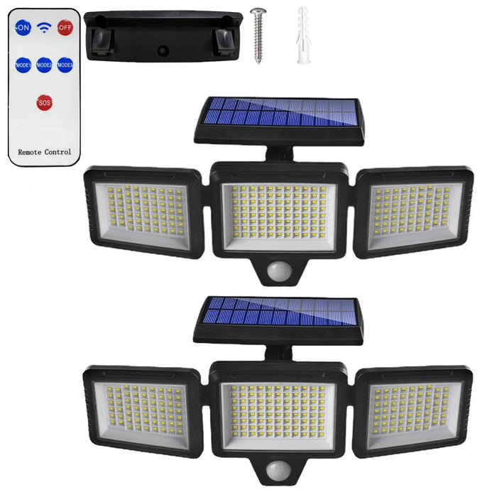 Enagua Mart Solar Lights Outdoor - 2500LM Motion Sensor Security Lights