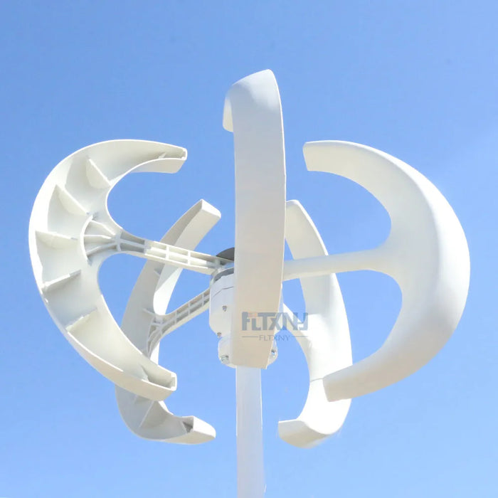 Enagua Mart Vertical Axis Wind Turbine - 5000W, 12V/24V, 5-Blades Complete Windmill Set