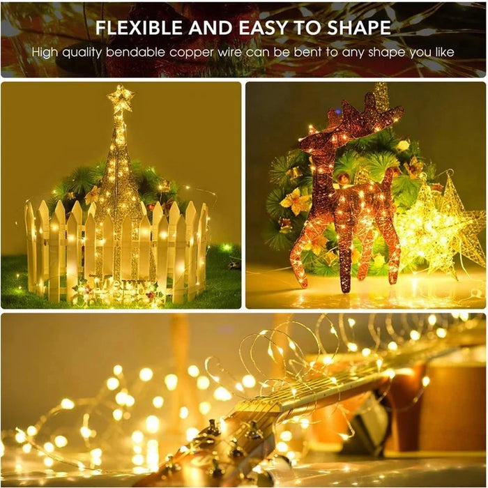 Enagua Mart Solar String Light - Outdoor Garden Fairy Twinkle LED Waterproof Lamp for Christmas Party