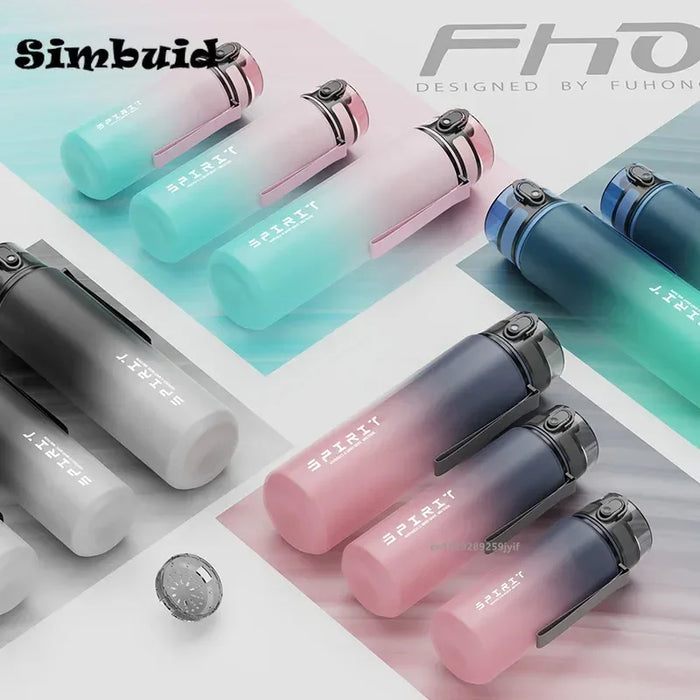 Enagua Mart 500ml/600ml/750ml/1000ml Sports Water Bottle - Leak-Proof Colorful Plastic Cup for Outdoor Travel and Gym