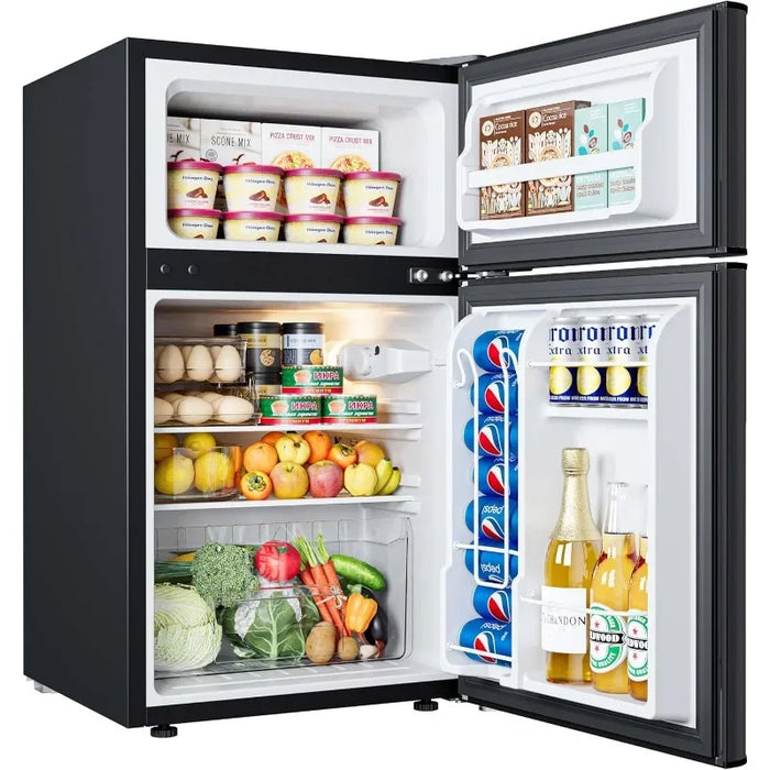 Enagua Mart Compact Refrigerator with Freezer - Euhomy Fridge Upright for Apartments and Food Storage