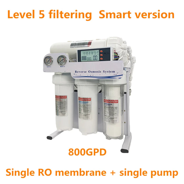 Enagua Mart 800-1200-1600 GPD Level 5 RO System - Smart Auto Water Purifier with Aquarium Filter