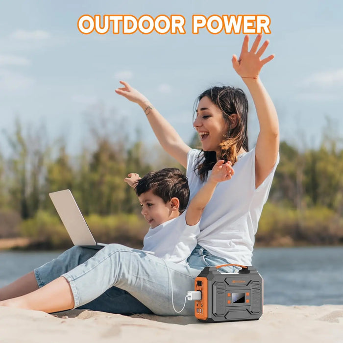 Enagua Mart Portable Power Station 300W Solar Generator - 280Wh with AC Outlet, Pure Sine Wave, DC for Camping and Outdoor Adventures