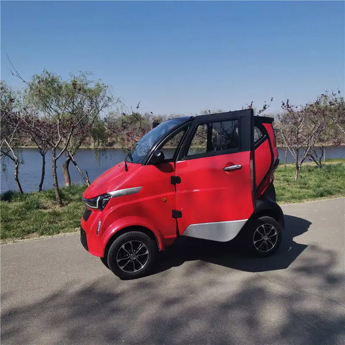 Enagua Mart 2-Seater Solar-Powered Mini Electric Car - New Energy Low-Speed Electric Car for Adults