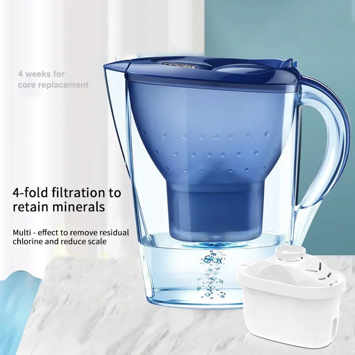 Enagua Mart 3.5L Carbon Alkaline Water Pitcher - Ionizer with Activated Filter for Kitchen Purification