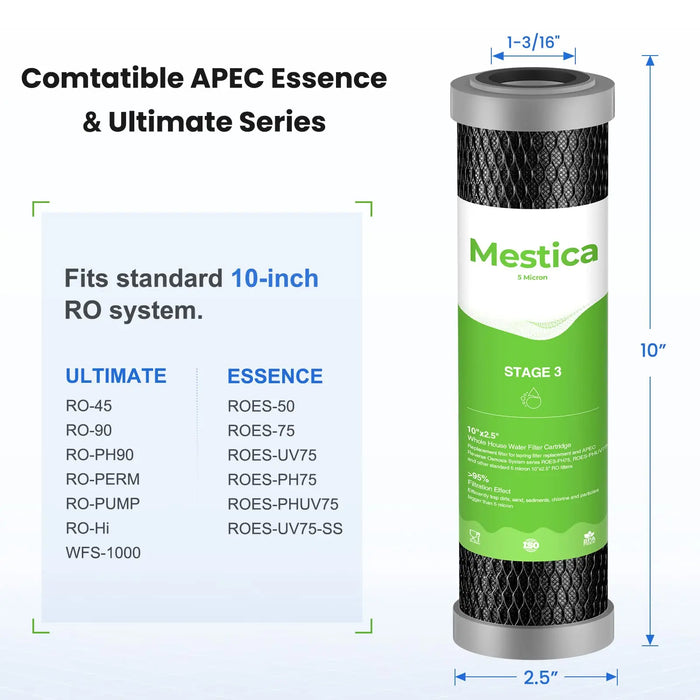 Enagua Mart Brightify Water Filter Replacement – High-Capacity Filters for APEC Essence Series Reverse Osmosis Systems