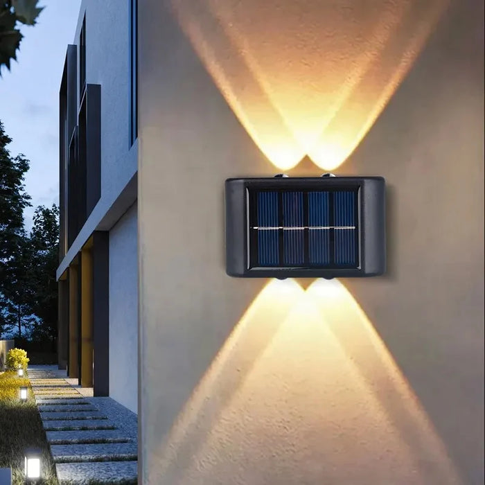 Enagua Mart 4LED Solar Light Decoration - Downward Outdoor Wall Light, Floodlight from Dusk to Dawn, Outdoor Lighting Fixture