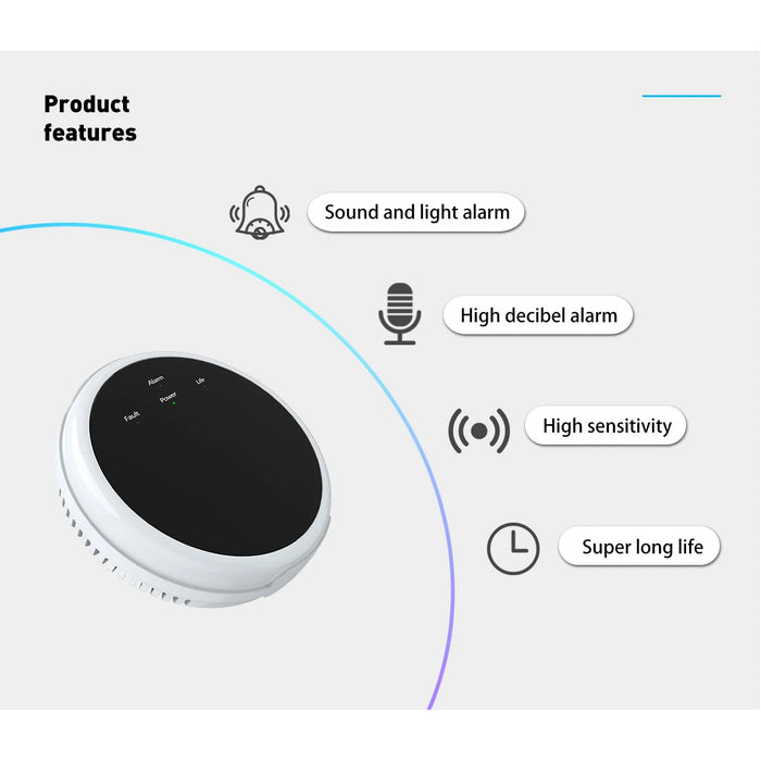 Enagua Mart ACJ 433MHz Gas Leak Alarm Sensor - Methane, Biogas, and Natural Combustible Detector for Home Security System