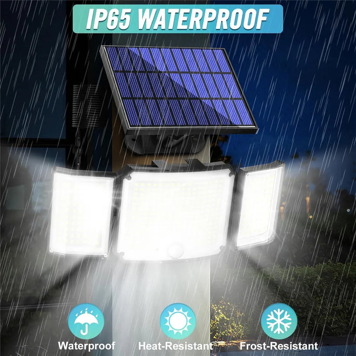 Enagua Mart 346LED Solar Outdoor Floodlight - Waterproof with Motion Sensor and Remote Control