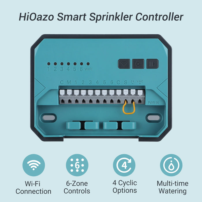 Enagua Mart 6-8 Station WiFi Smart Sprinkler Controller - Remote Irrigation System Control via Phone App