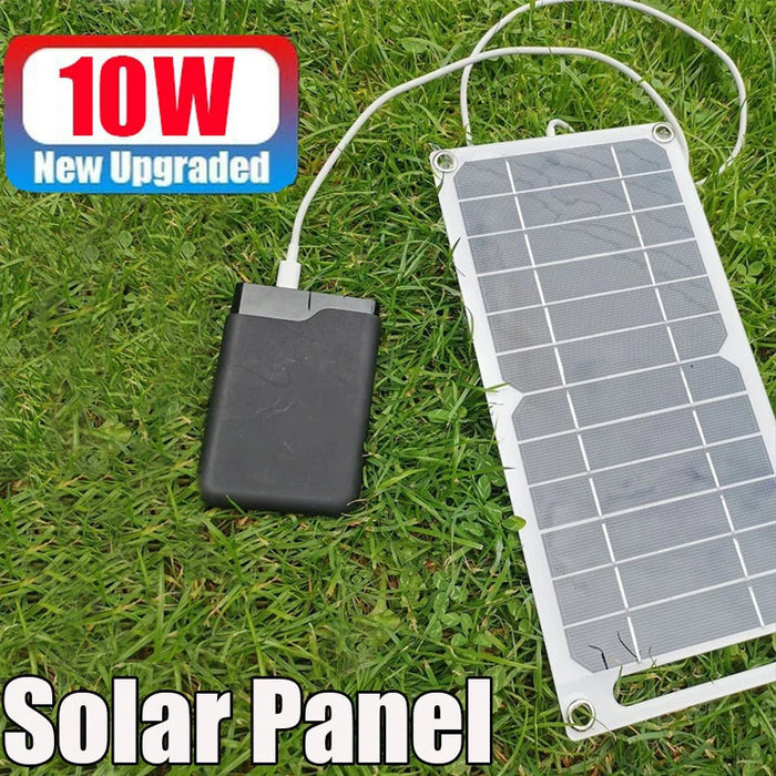 Enagua Mart 10W Solar Panel - USB Waterproof Outdoor Hiking Camping Portable Solar Cells Battery Charger for Mobile Phone and Power Bank