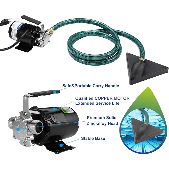 Enagua Mart Portable Water Transfer Pump - 330 Gallon Per Hour