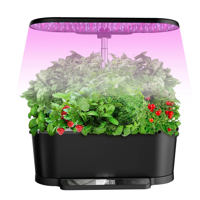 Enagua Mart Hydroponic Growing System for Home Garden - WiFi Connect App Control with 15 Plant Pots and LED Grow Light