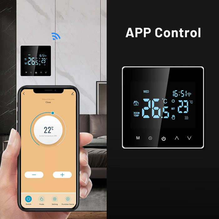 Enagua Mart Smart WiFi Heating Thermostat - Tuya Compatible Temperature Controller for Water, Gas, and Electric Heating Systems