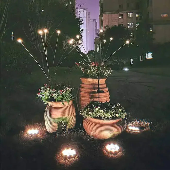 Enagua Mart 8 LEDs Solar Firefly Lamp - Outdoor Lawn and Garden Decoration