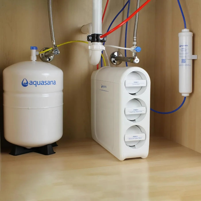 Enagua Mart Aquasana SmartFlow Reverse Osmosis Water Filter System - High-Efficiency Under-Sink RO