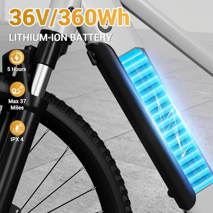 Enagua Mart Electric Bike - 23mph 26" Tire with Peak 500W Motor, 40-Mile Range, and LCD Display