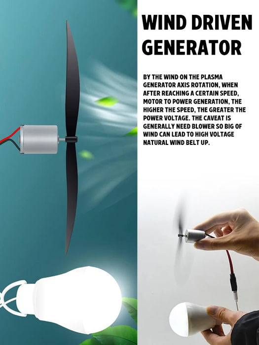 Enagua Mart USB Mini Wind Turbine Motor - 5W LED Windmill Science Teaching Tool for Educational and Demonstration Use