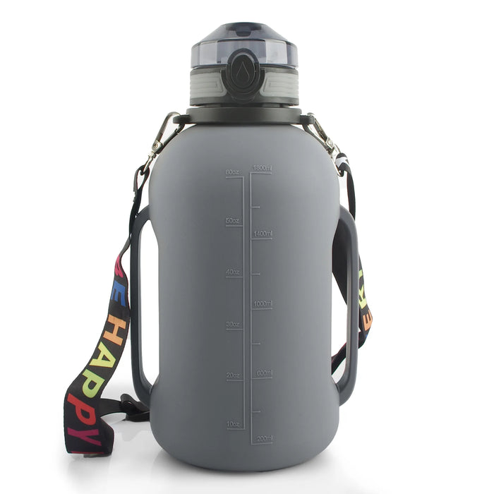 Enagua Mart Folding Water Bottle - 2L Silicone Sport Bottle, Soft and Foldable